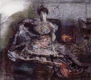 Mikhail Vrubel The Portrait of Isabella  near the fireplace china oil painting artist